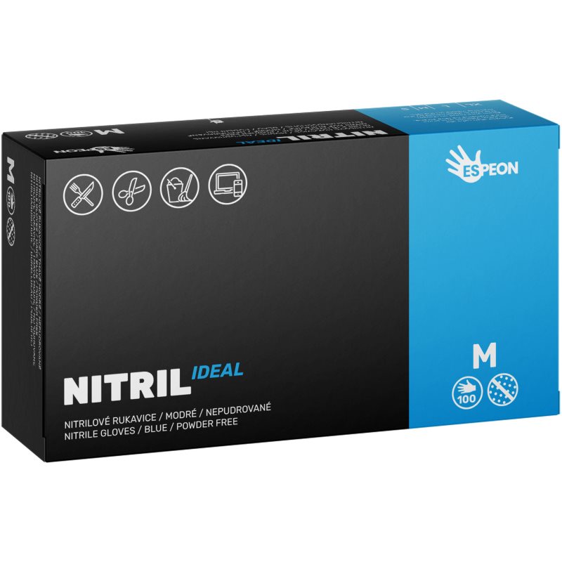Espeon Nitril Ideal3 Blue mănuși din nitril, fără pudră mărime M 100 buc