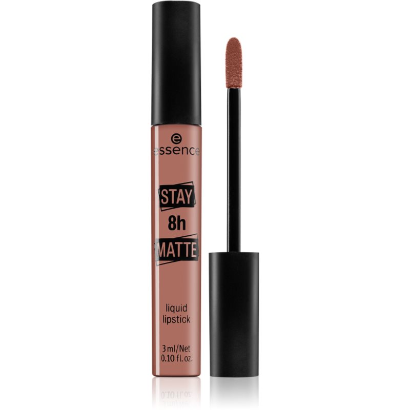 essence Stay 8h Matte Ruj de buze lichid, de lunga durata culoare 02 Duck Face 3 ml