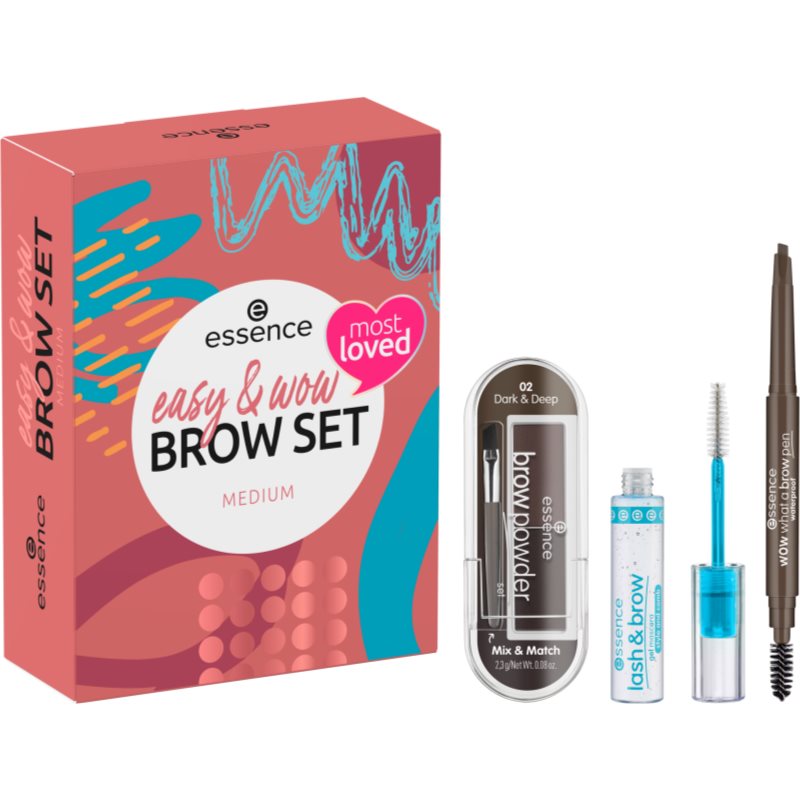 essence easy & WOW set cadou Medium (pentru sprâncene) culoare