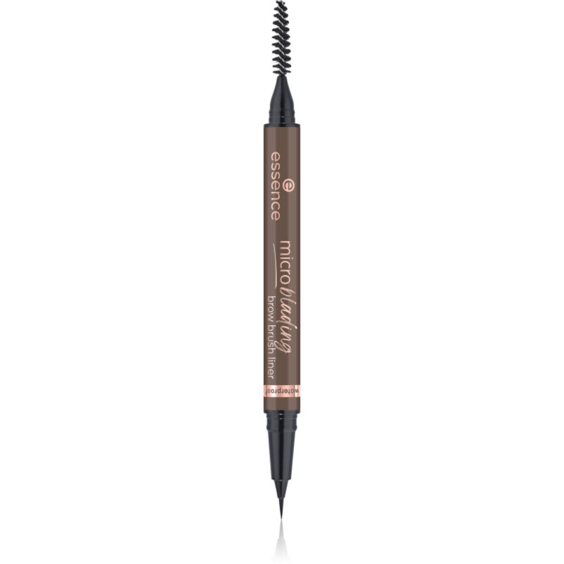essence Microblading creion pentru sprancene cu pensula culoare 04 Dark Brown 0.6 ml