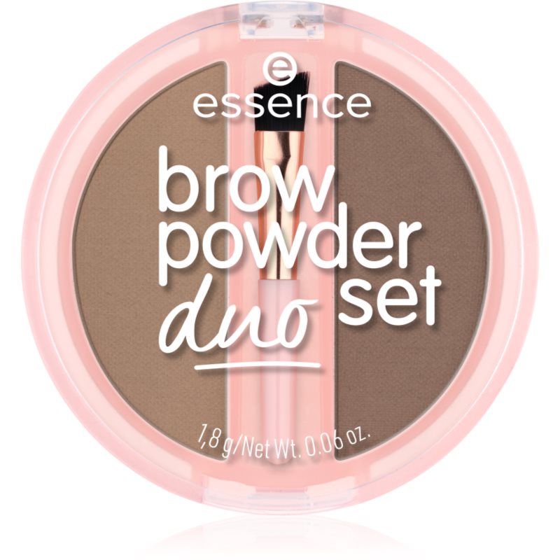 essence Brow Powder Duo set pentru sprancene culoare 01 Light 1.8 g