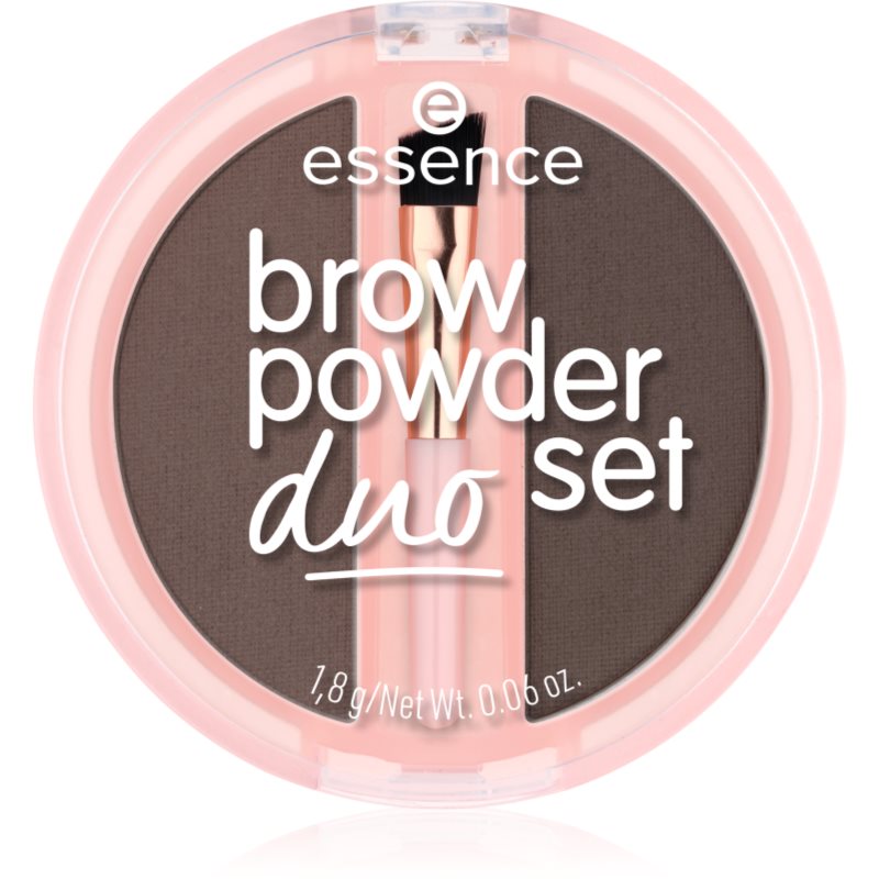 essence Brow Powder Duo set pentru sprancene culoare 03 Dark 1.8 g