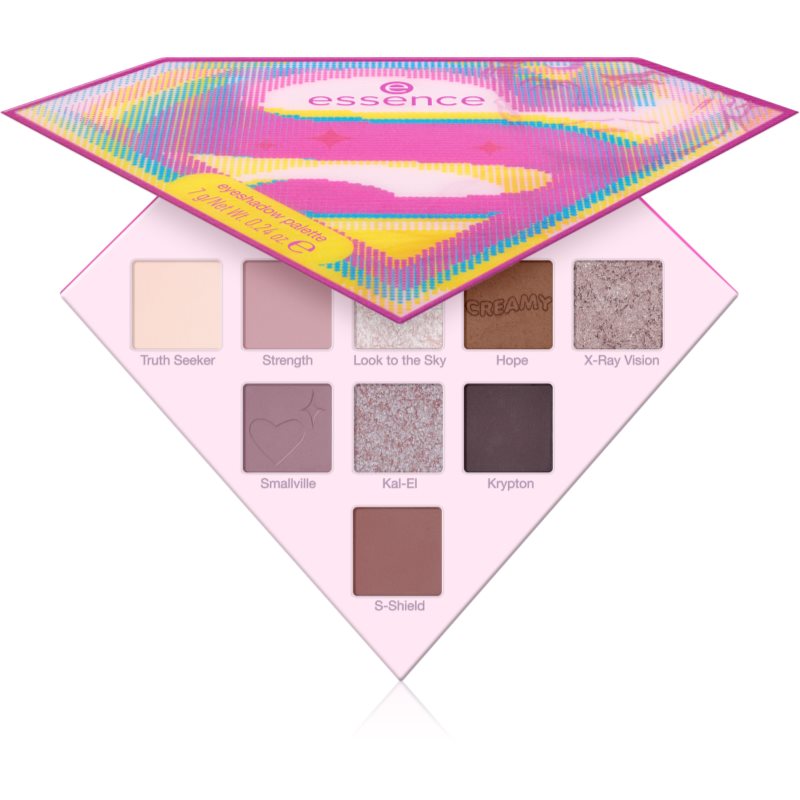 essence Superman paletă cu farduri de ochi culoare 01 Find your power 7 g