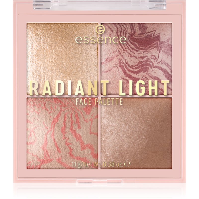 essence Radiant Light paletă cu iluminatoare și farduri de obraz culoare Glow Icon 11 g