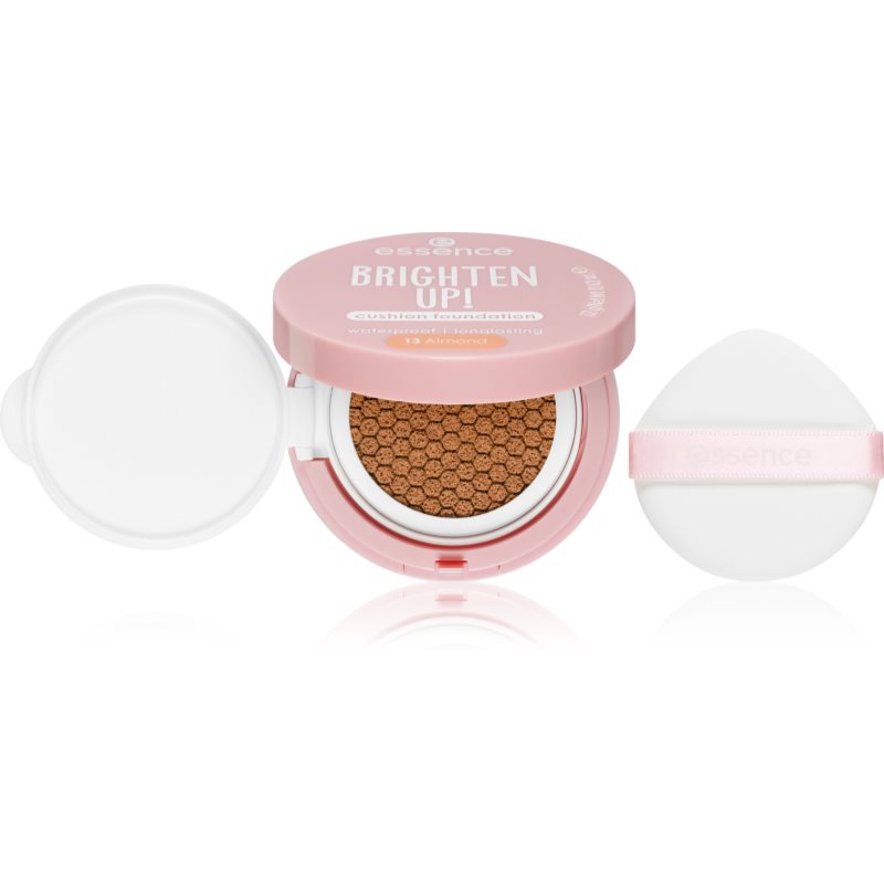 essence BRIGHTEN UP! Cushion Foundation burete cu machiaj matifiant culoare 13 Almond 12 g