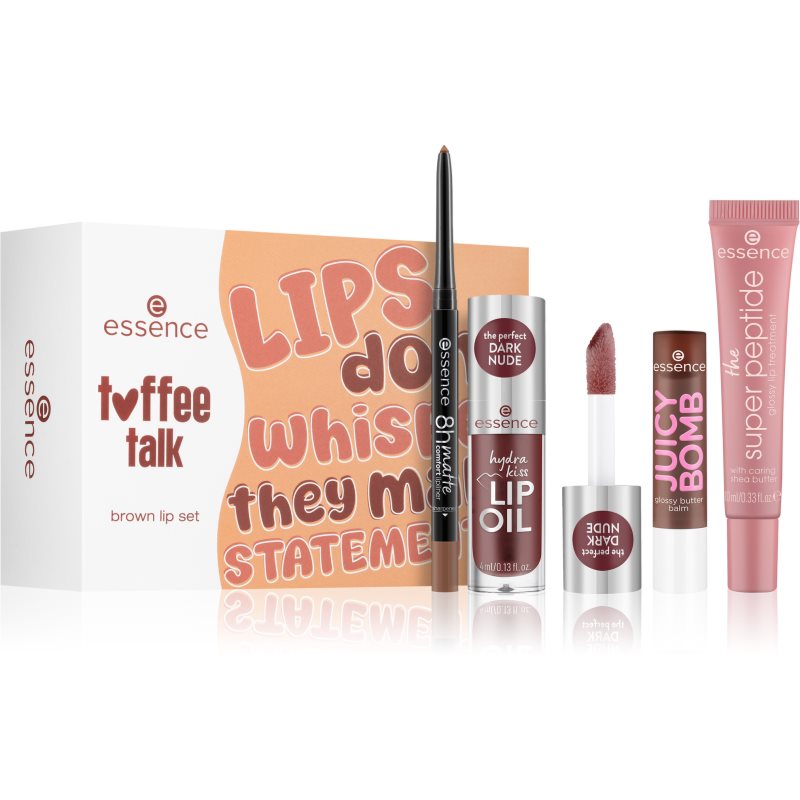 essence toffee talk brown lip set set cadou de buze 01 Pout Au Chocolat
