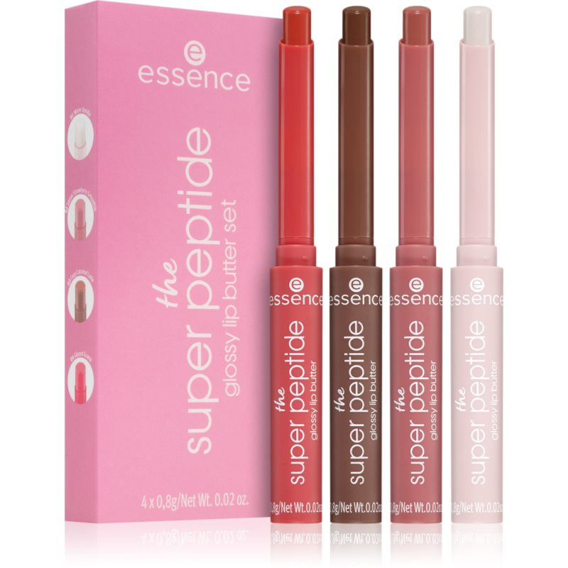 essence the super peptide glossy lip butter set set îngrijire buze