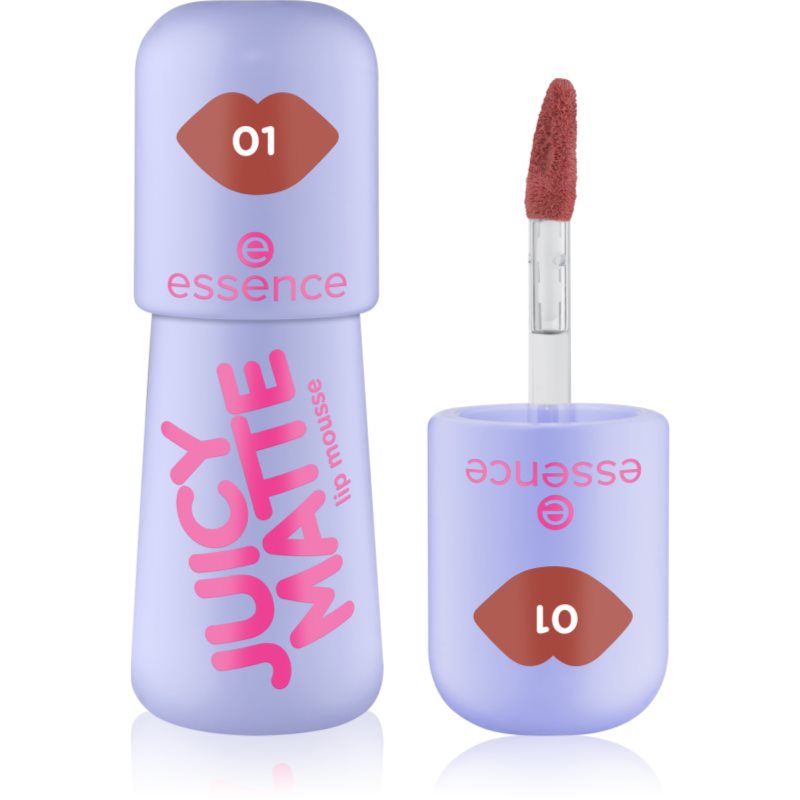 essence JUICY MATTE ruj mousse cu efect matifiant culoare 01 Maple Rouge 2.7 ml