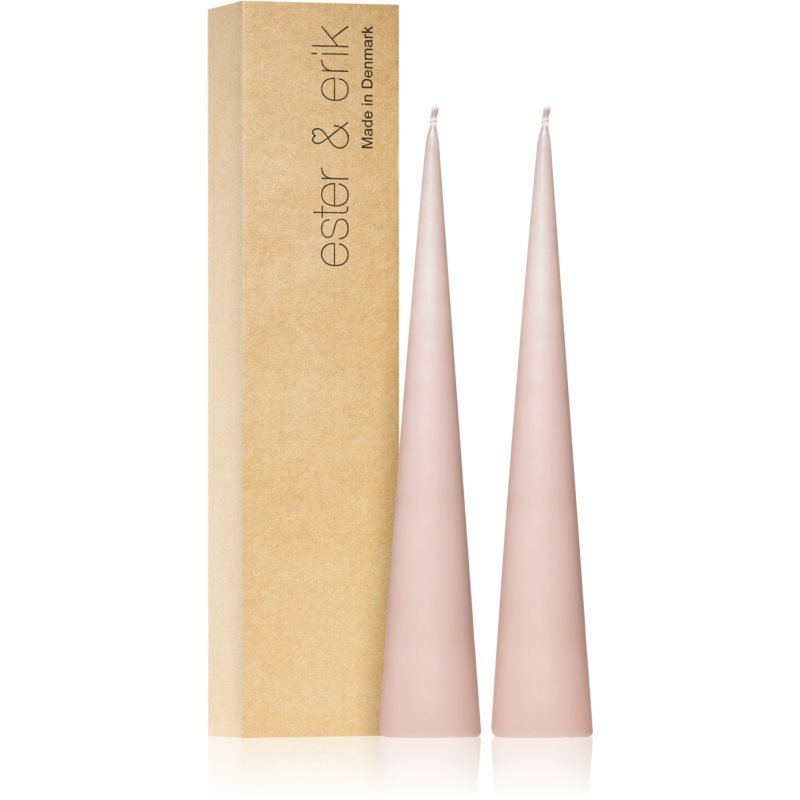 ester & erik cone candles soft rose (no. 52) lumanare 2x25 cm