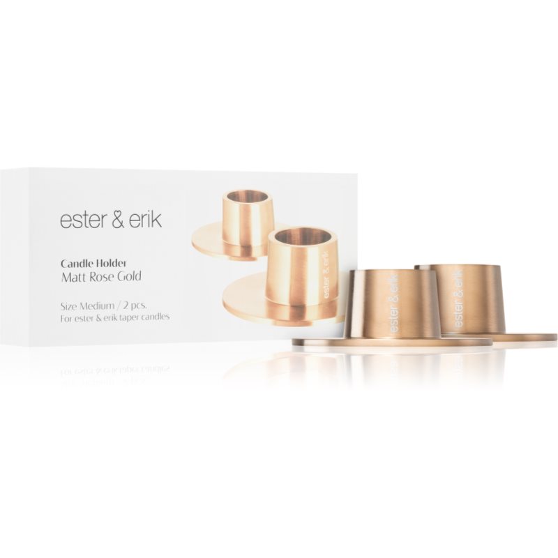 ester & erik accessories matt rose gold sfeșnic medium 2,2 cm 2 buc