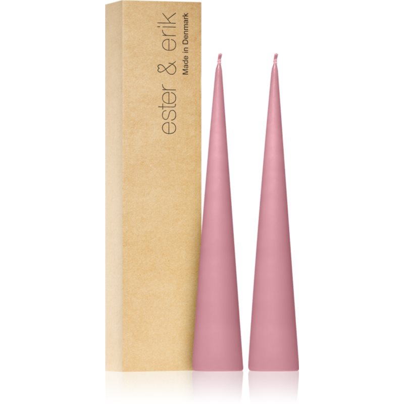 ester & erik cone candles old rose (no. 39) lumanare 2x25 cm