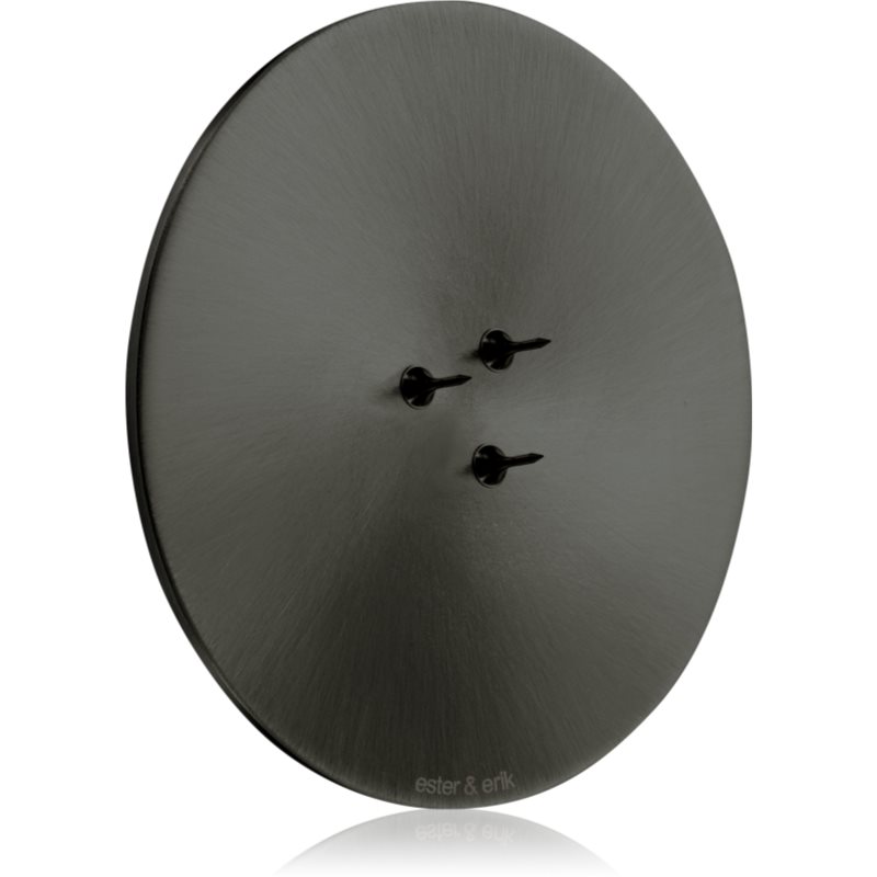 ester & erik accessories candle plates sfeșnic pentru lumânări parfumate matt black 9 cm