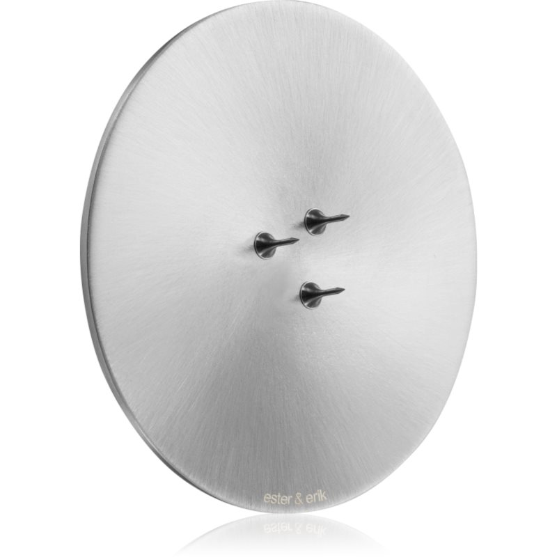 ester & erik accessories candle plates sfeșnic pentru lumânări parfumate matt silver 9 cm