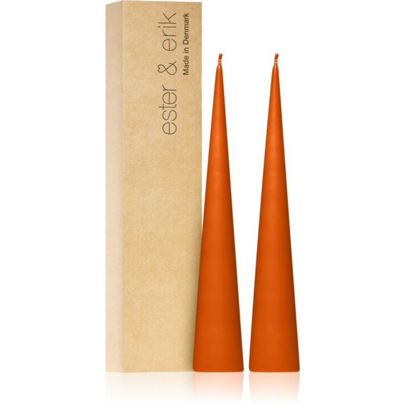 ester & erik cone candles mild orange (no. 16) lumanare 2x25 cm