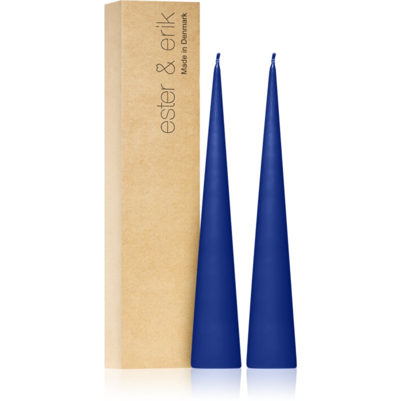 ester & erik cone candles cornflower (no. 48) lumanare 2x25 cm