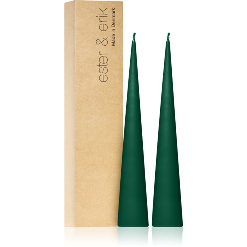 ester & erik cone candles marble green (no. 58) lumanare 2x25 cm