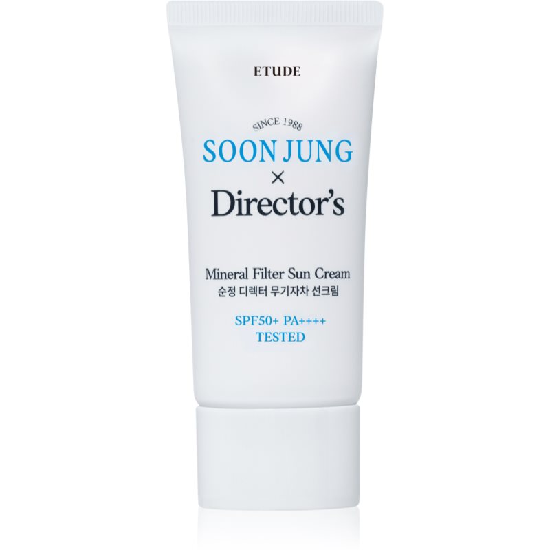 ETUDE SoonJung X Directors Sun Cream crema de minerale pentru fata si zone sensibile SPF 50+ 50 ml