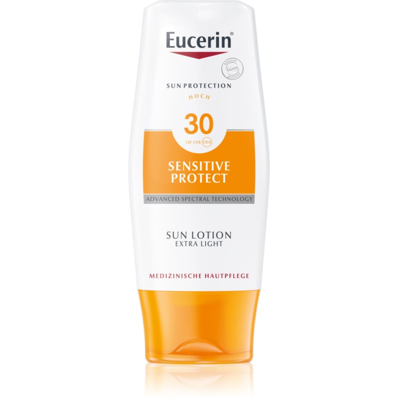 Eucerin Sun Sensitive Protect lapte iluminator plaja SPF 30 150 ml