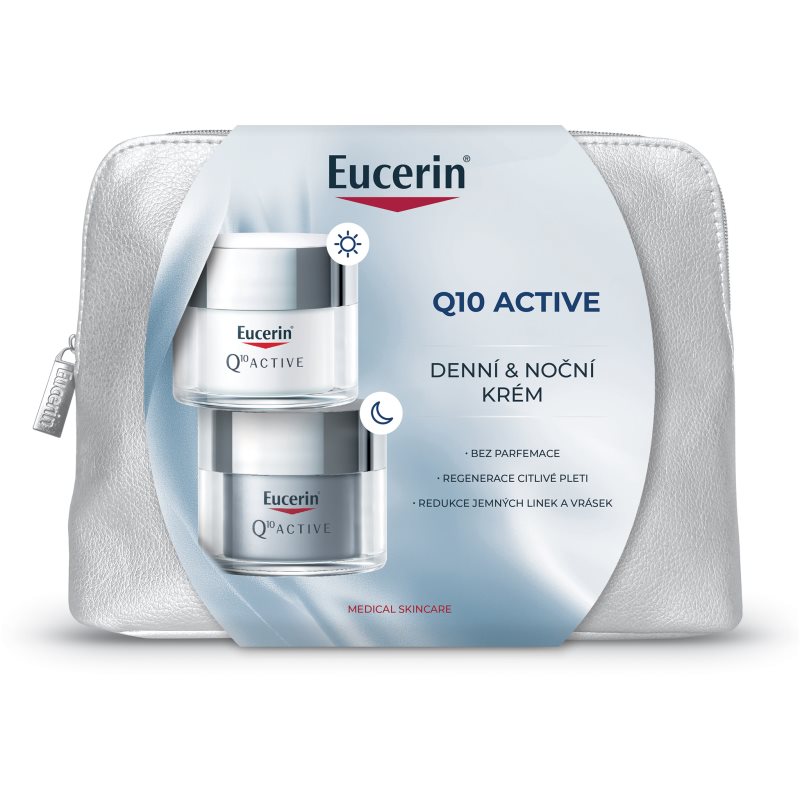 Eucerin Q10 Active Eucerin Q10 Active vyhladzujúci krém proti vráskam 50 ml + Eucerin Q10 Active regeneračný nočný krém proti vráskam 50 ml