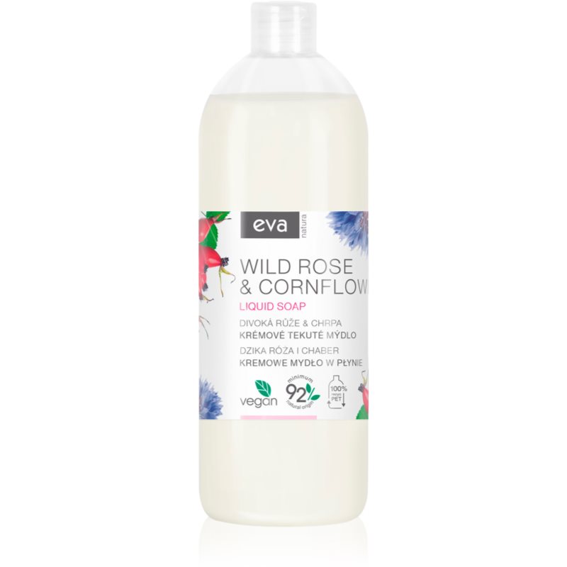 Eva Natura Wild rose & Cornflower Sapun lichid de maini Refil 1000 ml