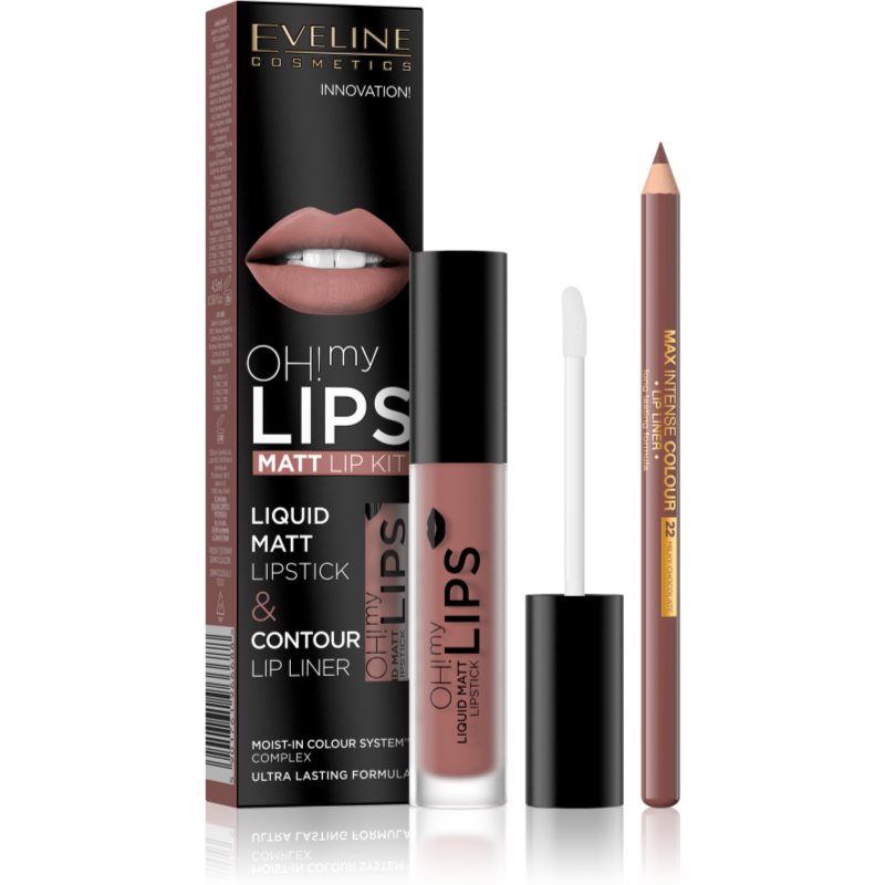 Eveline Cosmetics OH! my LIPS Matt set îngrijire buze 02 Milky Chocolate 2 buc