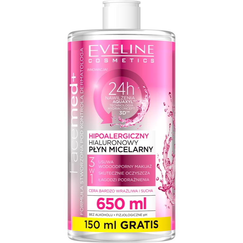 Eveline Cosmetics FaceMed+ apa pentru curatare cu particule micele 650 ml