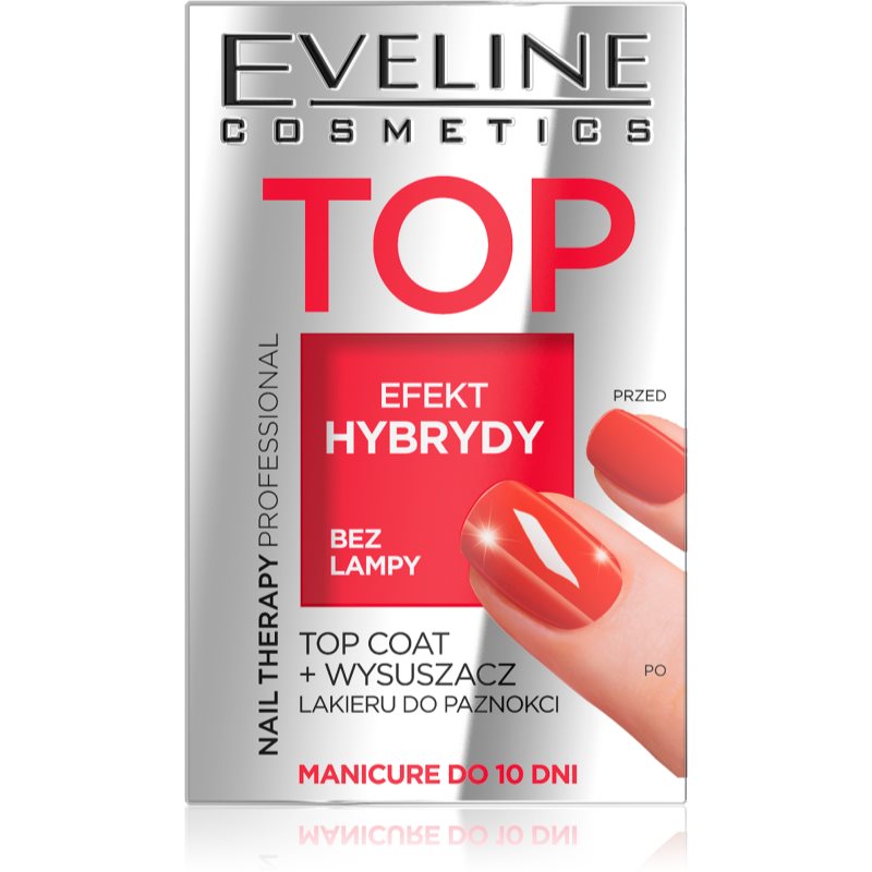 Eveline Cosmetics Nail Therapy Professional top coat pentru unghii, pentru accelerarea uscării ojei 5 ml