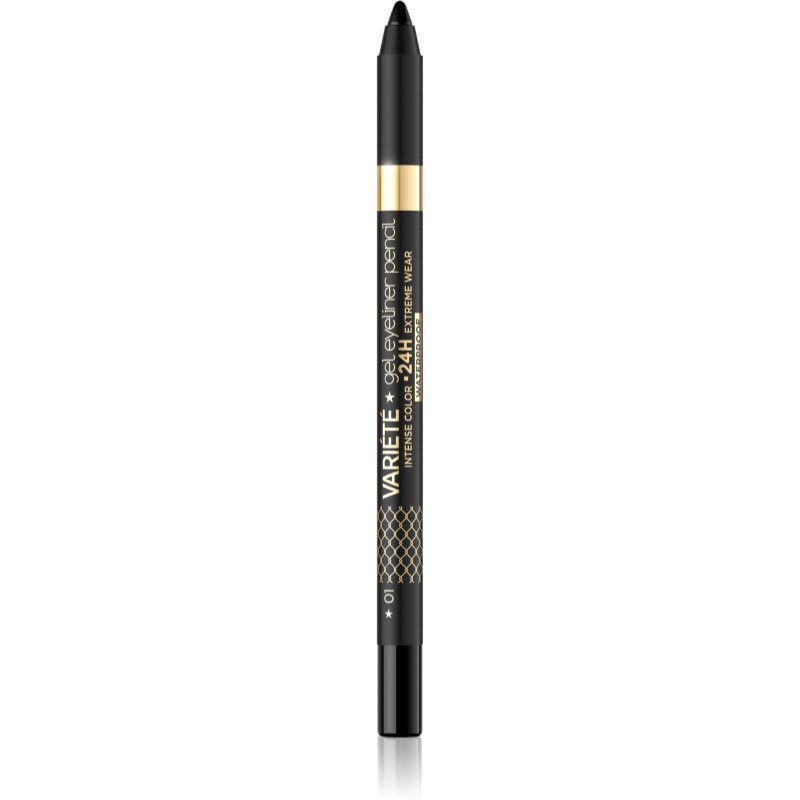 Eveline Cosmetics Variété eyeliner gel rezistent la apă culoare 01 Black 1 buc