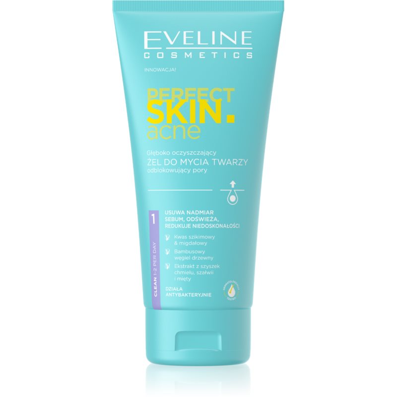 Eveline Cosmetics Perfect Skin .acne gel de curatare profunda pentru ten acneic 150 ml
