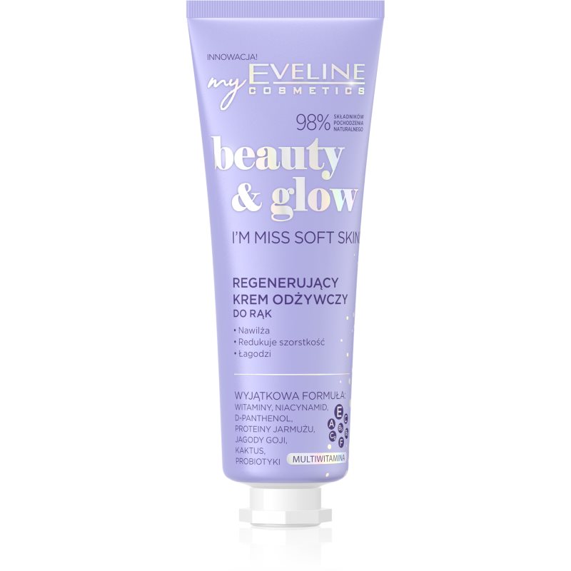 Eveline Cosmetics Beauty & Glow I\'m Miss Soft Skin! Cremă de mâini regeneratoare cu efect de nutritiv 50 ml