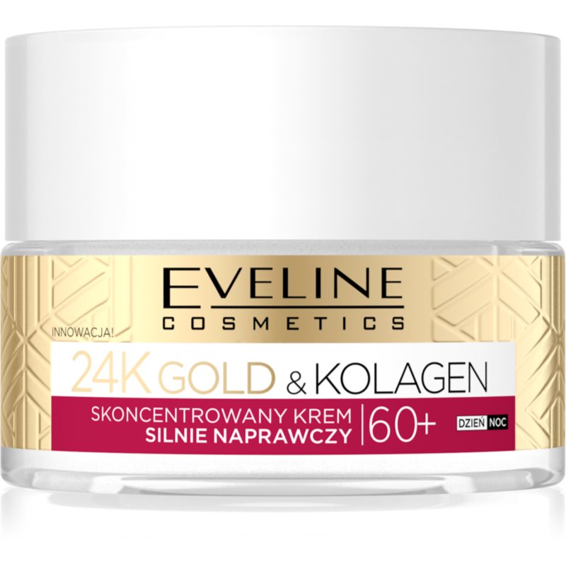 Eveline Cosmetics 24k Gold & Kolagen 60+ cremă concentrată pentru reducerea ridurilor 60+ 50 ml