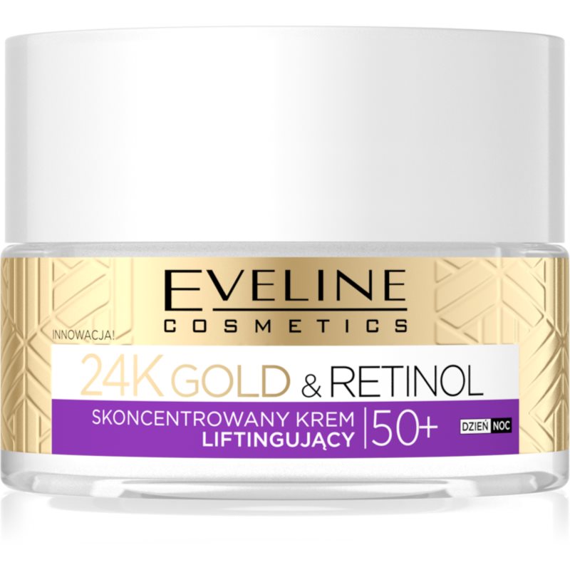 Eveline Cosmetics 24k Gold & Retinol 50+ crema cu efect de lifting 50+ 50 ml