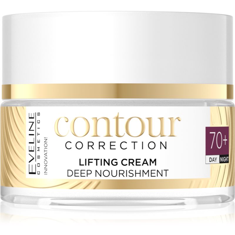 Eveline Cosmetics Contour Correction crema hranitoare cu efect de lifting 70+ 50 ml