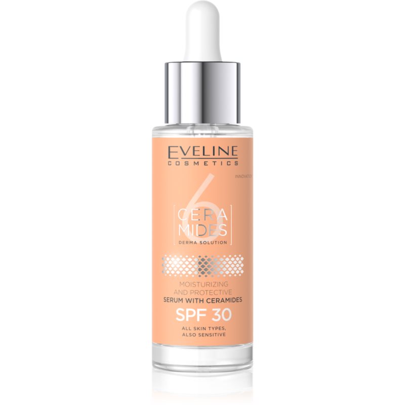 Eveline Cosmetics 6 Ceramides ser protector pentru piele uscata si sensibila SPF 30 30 ml