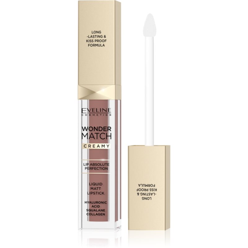 Eveline Cosmetics Wonder Match Creamy ruj lichid mat culoare 09 Dream Nude 6.8 ml