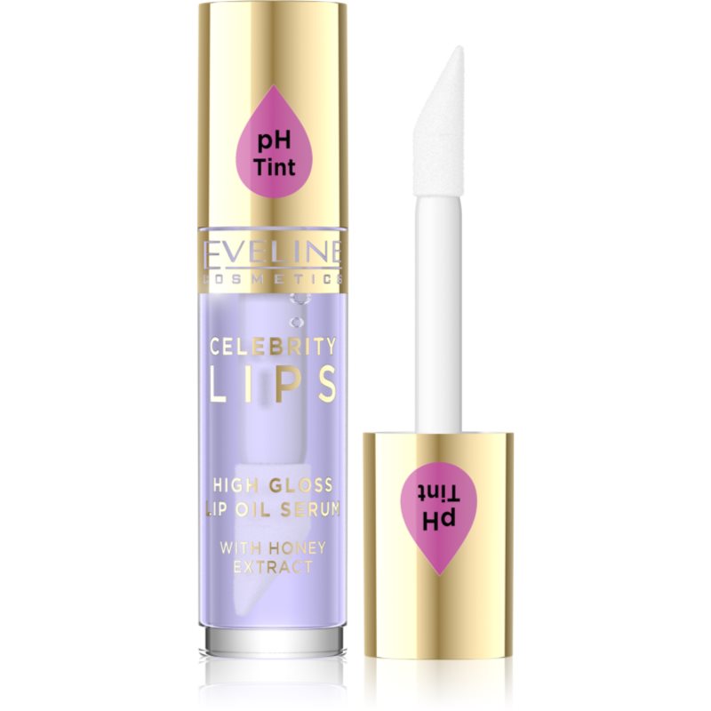 Eveline Cosmetics Celebrity Lips Lip Oil Serum ulei pentru buze culoare 03 Violet 5 ml
