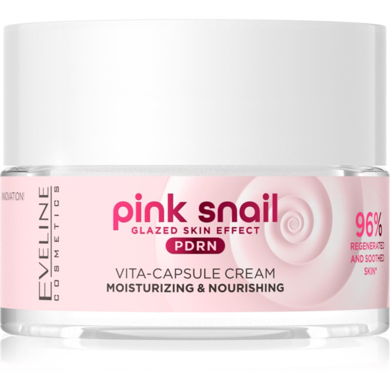 Eveline Cosmetics Pink Snail Glazed Skin Effect crema anti-rid si iluminare 50 ml
