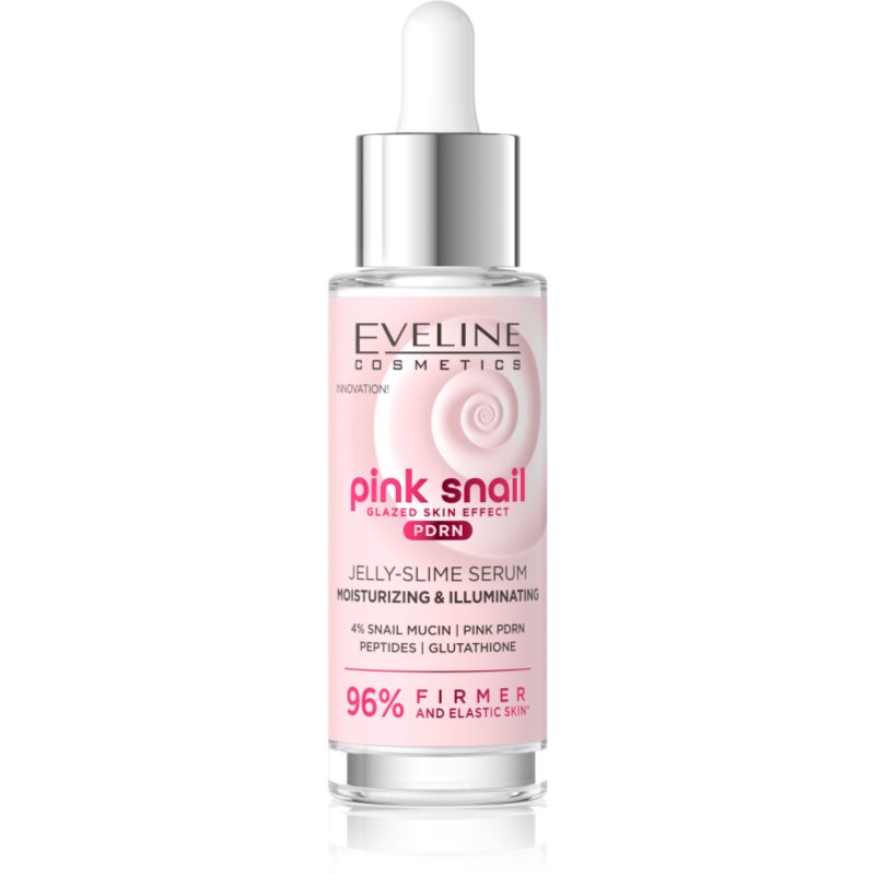 Eveline Cosmetics Pink Snail Glazed Skin Effect ser cu efect iluminator faciale 30 ml