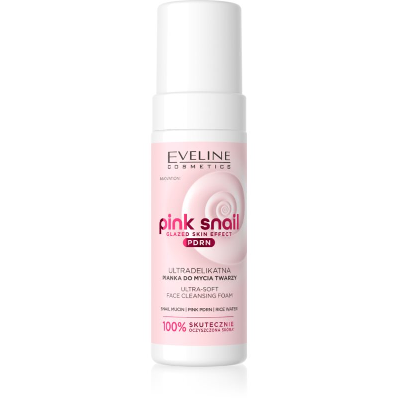 Eveline Cosmetics Pink Snail Glazed Skin Effect demachiant spumant delicat faciale 150 ml