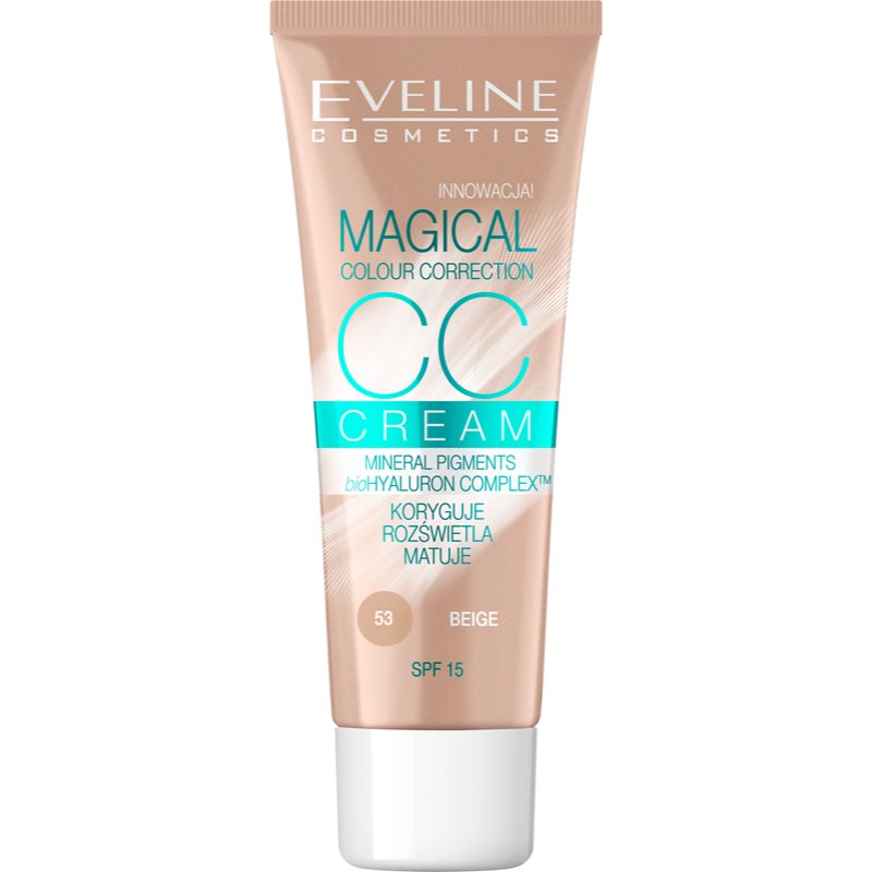 Eveline Cosmetics Magical Colour Correction crema CC SPF 15 culoare 53 Beige 30 ml