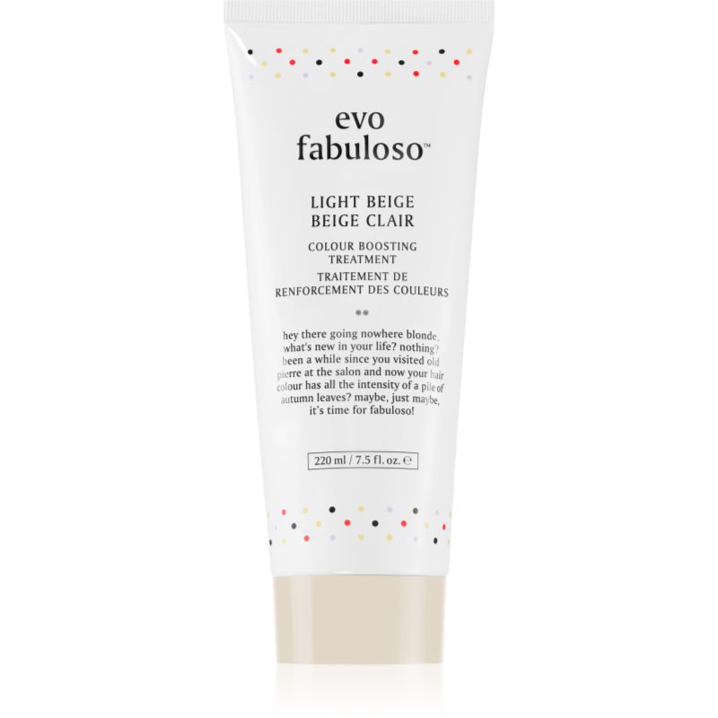 EVO Fabuloso Colour Boosting Treatment balsam pentru a evidentia culoarea parului culoare Light Beige 220 ml