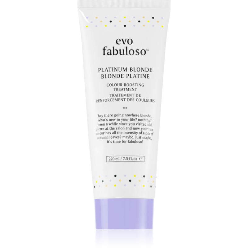 EVO Fabuloso Colour Boosting Treatment balsam pentru a evidentia culoarea parului culoare Platinum Blonde 220 ml