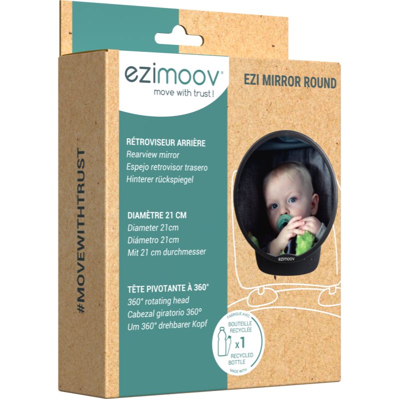 Ezimoov EZI MIRROR ROUND Eco friendly oglinda pentru mașină 19 cm 1 buc