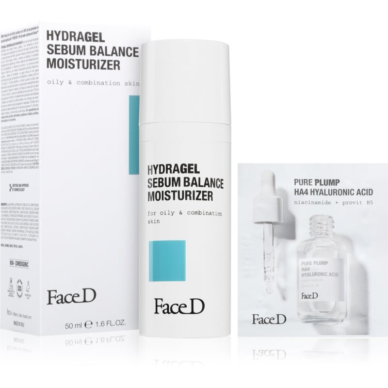 Face D Hydragel Sebum Balance Moisturizer gel crema hidratant pentru ten gras și mixt 50 ml