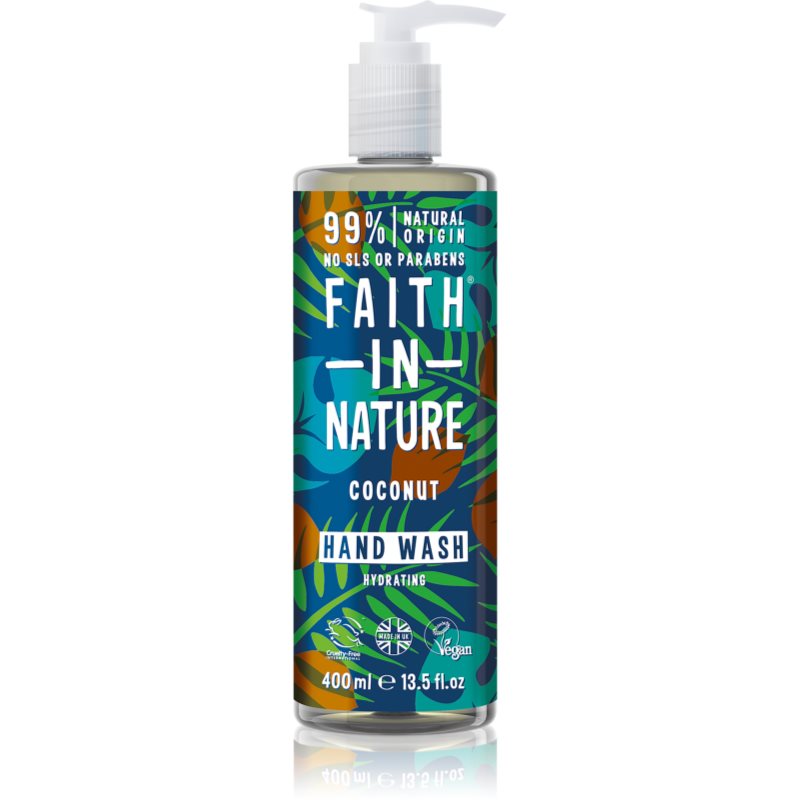 Faith In Nature Coconut Săpun natural pentru mâini cu ulei de cocos 400 ml