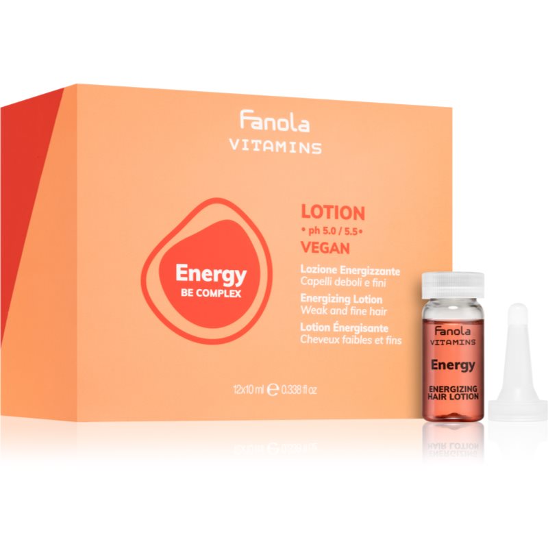 Fanola Vitamins Energizing Lotion ser energizant pentru parul subtiat 12x10 ml