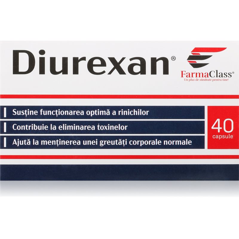 FarmaClass Industry Diurexan capsule pentru scăderea retenției de apă în organism 40 caps.