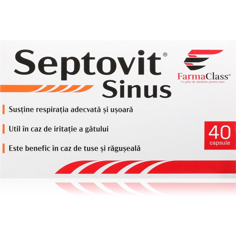 FarmaClass Industry SeptoVit Sinus capsule pentru calmarea mucoasei bucale 40 caps.
