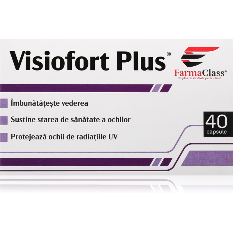 FarmaClass Industry Visiofort Plus capsule pentru fortificarea ochilor 40 caps.