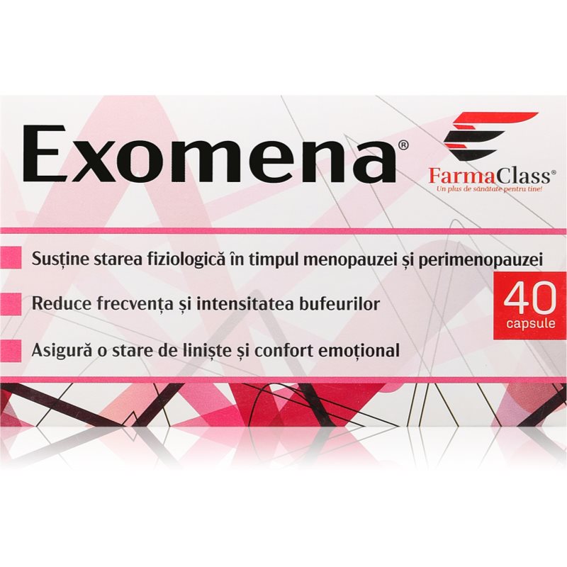 FarmaClass Industry Exomena capsule pentru susținerea unei stări de confort în perioada menopauzei 40 caps.